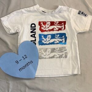 NEXT -  short sleeve cotton England T-shirt. Size 9-12 months